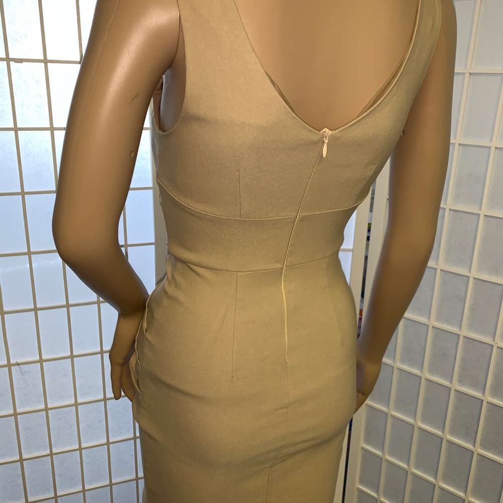 Beige Classy Dress